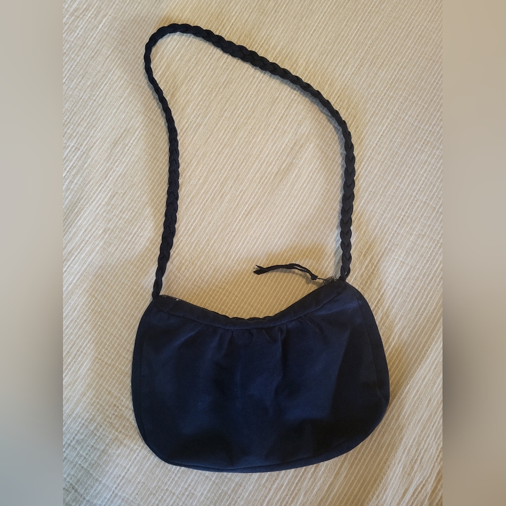 Vintage Navy blue suede